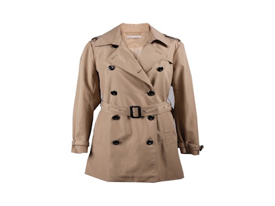 Khaki Trench Coat For Women Long Sleeve Hooded Jacket With Polyester Lining Pocket Decoration Casual Windbreaker Spring Season