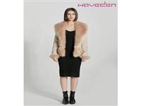 Ladies Winter Leather Jacket Slim-fit Belt Design With Large Fur Collar Soft Suede And Fox Printed Pu Leather Xl Size